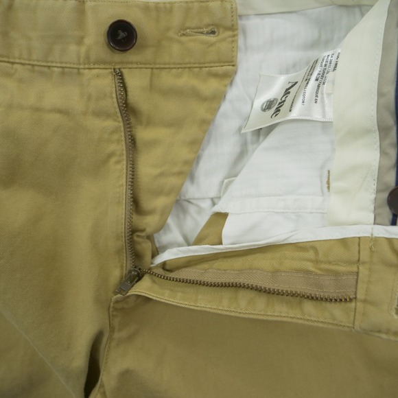 Acne Pants Mens 29 Beige Khaki Chino Roc Twill Flat Front Mid Rise Zip Fly - Picture 4 of 12